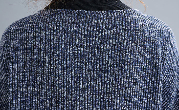 Loose V-Neck Mid-Length Woolen Cardigan Outwear