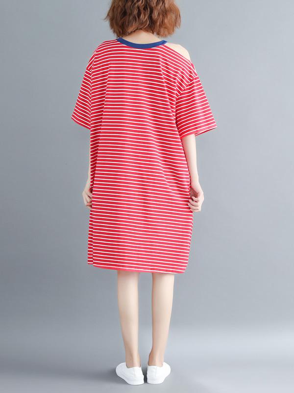 Cotton Oversize Striped Dress