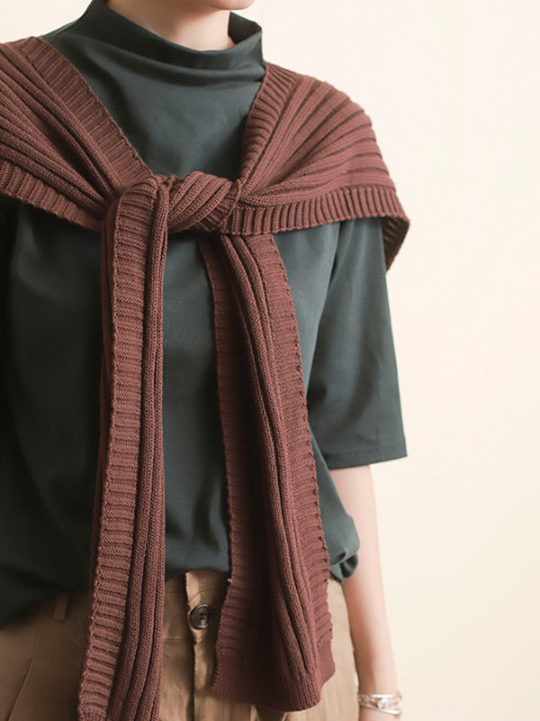 Casual Solid Color Literary Loose Shawl