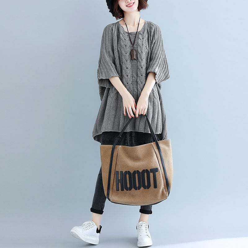 Women Hollow Casual Loose Knit Sweater