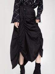 Irregular Pleated Skirt