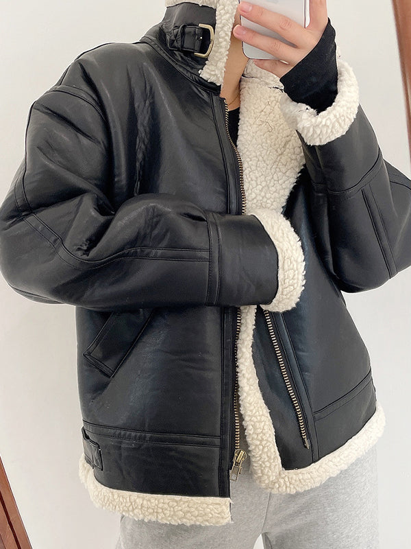 Casual Warm Fur Integrated Coat