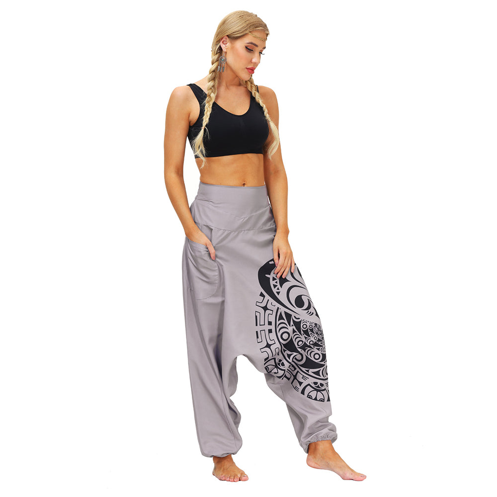 Totem Digital Print Loose Yoga Pants