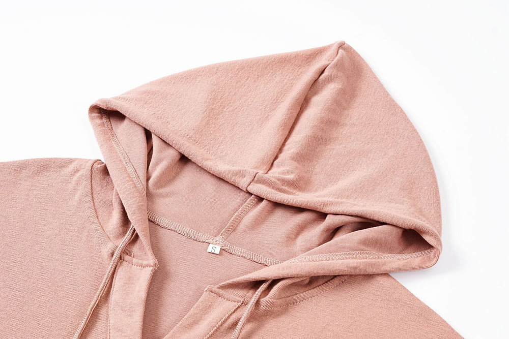 Casual Loose Solid Color Hoodie Sweatshirt