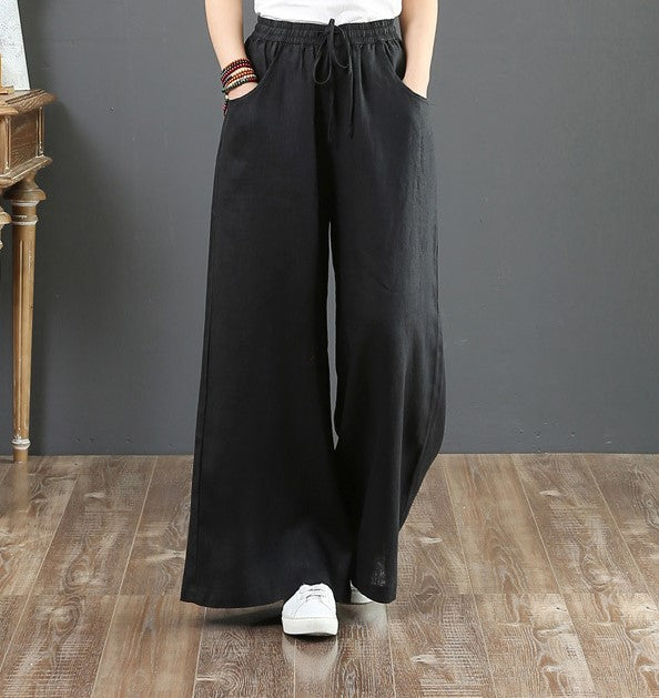 High Waist Mopping Straight Leg Loose Wide Leg Casual Pants