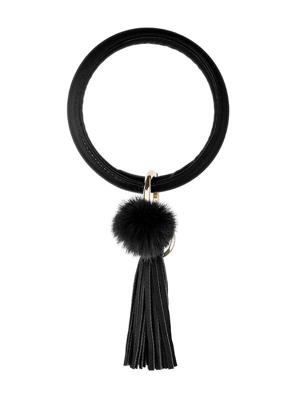 Big Circle Tassel Bracelet Keychain