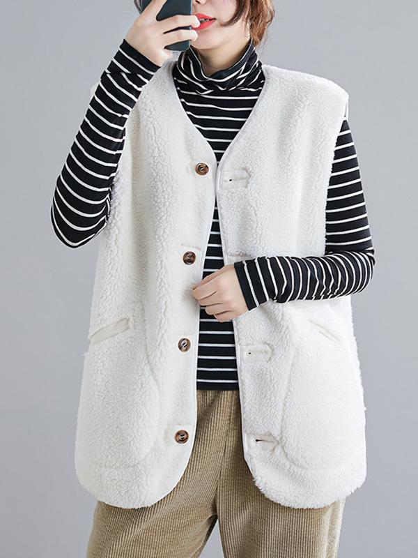 Loose Wool Vest Outwear