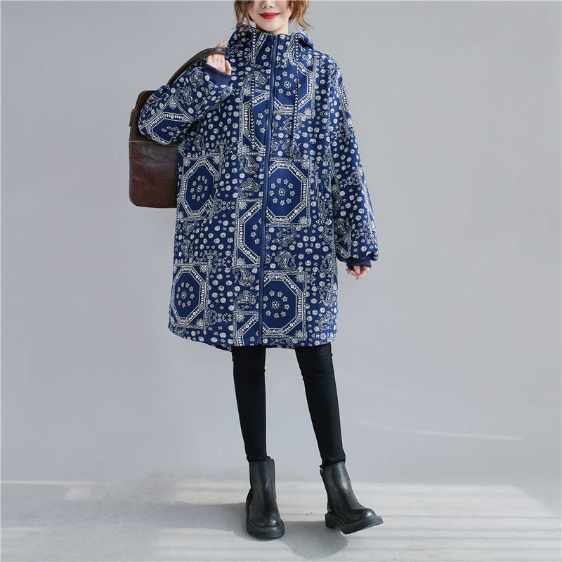 Loose Plus Size Plus Velvet Thick Ethnic Style Jacket