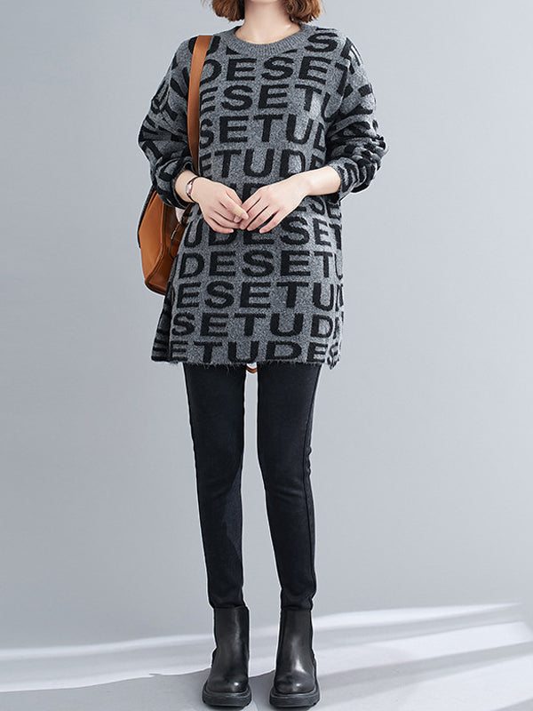 Women Print Personality Casual Sweater