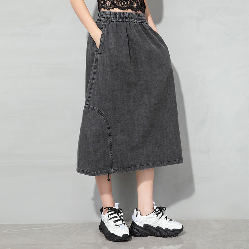 A-line Casual Summer Denim Skirt