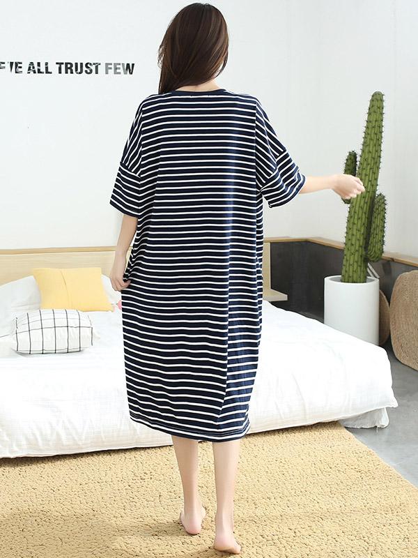 Simple Modal Striped Lovely Pajamas