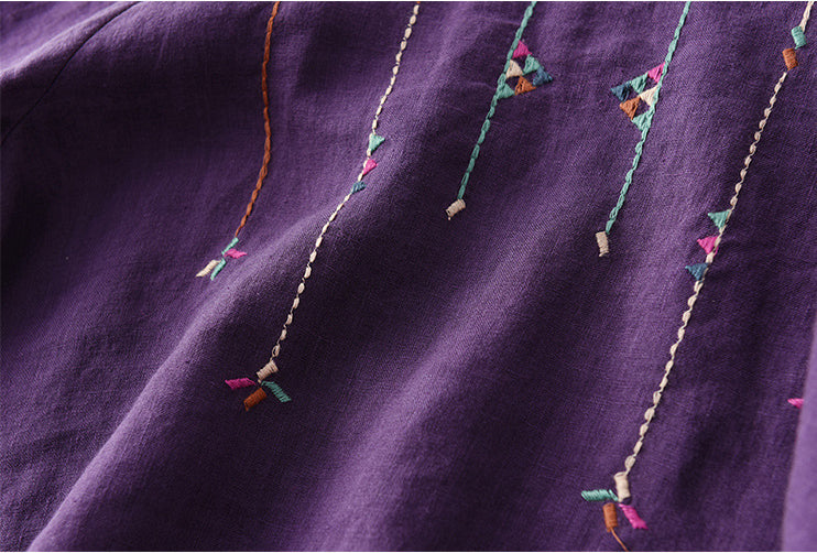 Retro Loose Embroidered T-Shirt
