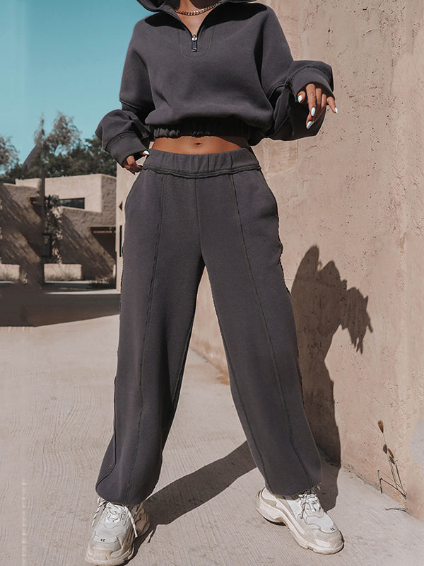 Two-Piece Sports And Casual Sweatshirt Suit