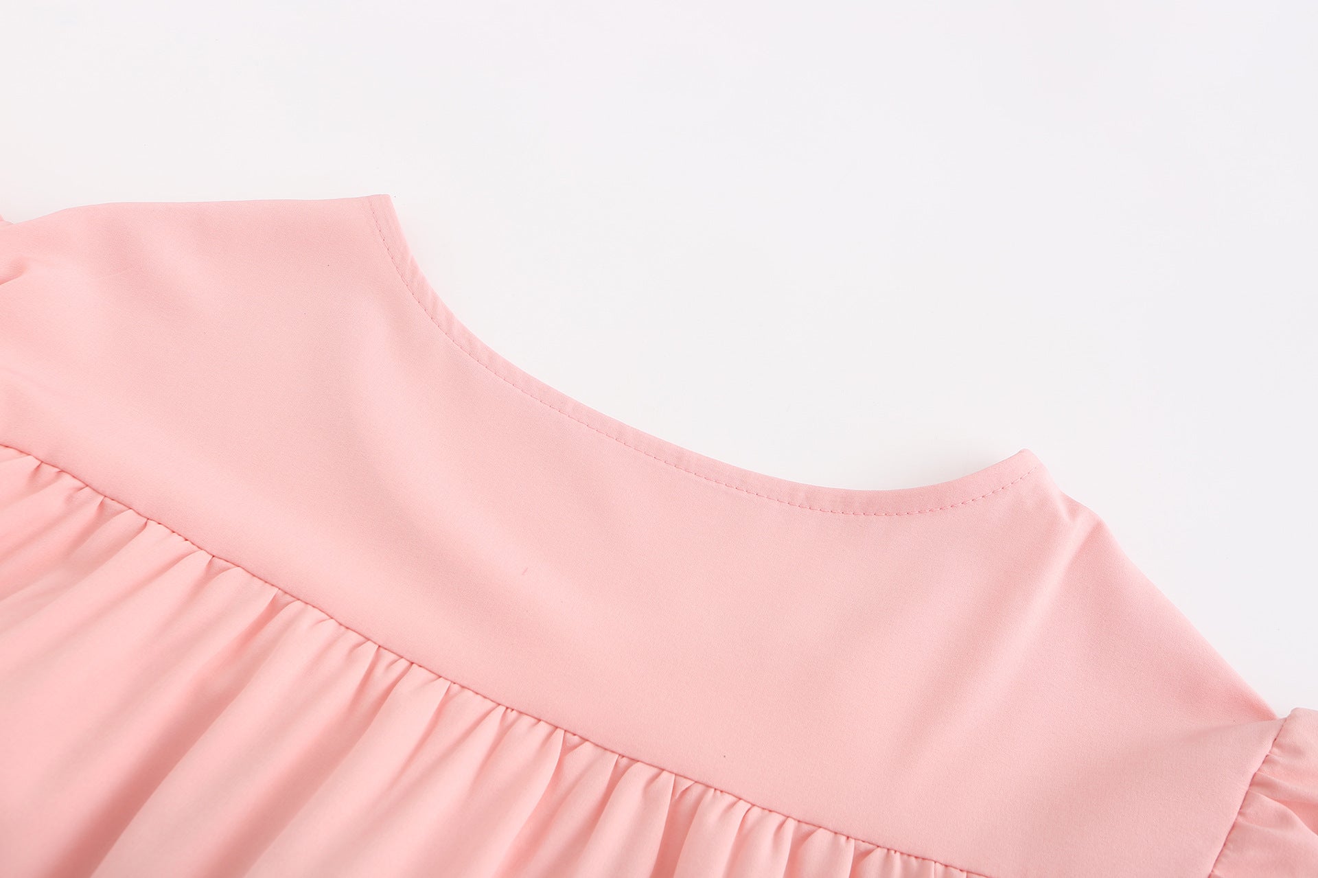 Solid Ruffled Casual Midi Dress