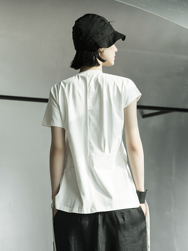 Original Solid Split-Joint T-Shirts Tops