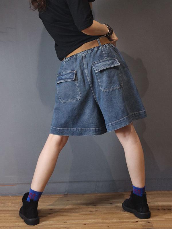 Fashion Plus Size Loose Denim Shorts Pants