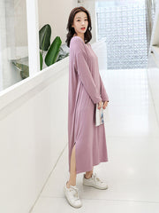 Round Neck Sexy Casual Home Dress