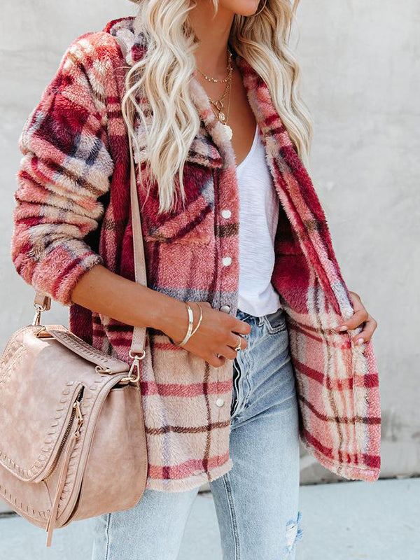 Casual Plaid Long Sleeve Thicken Shirt