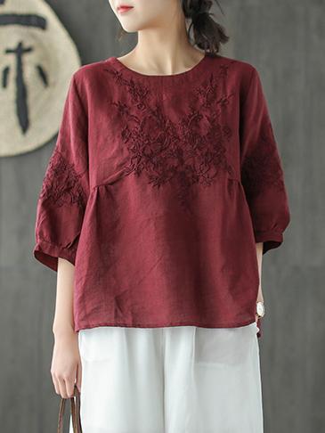 Loose Embroidered Comfortable T-shirt