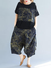 Loose Plus Size Ramie Cotton Suits