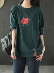 Vintage Round-Neck  Long Sleeves T-Shirt