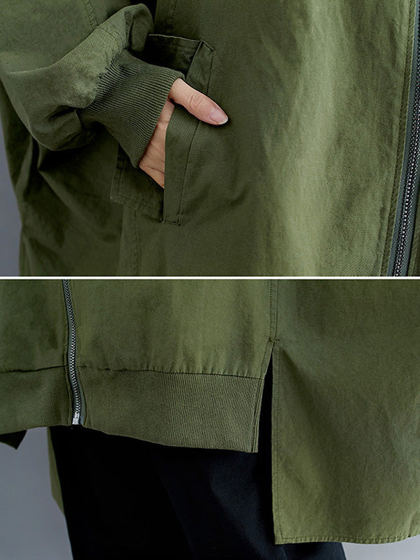 Original Solid Irregularity Flight Jacket