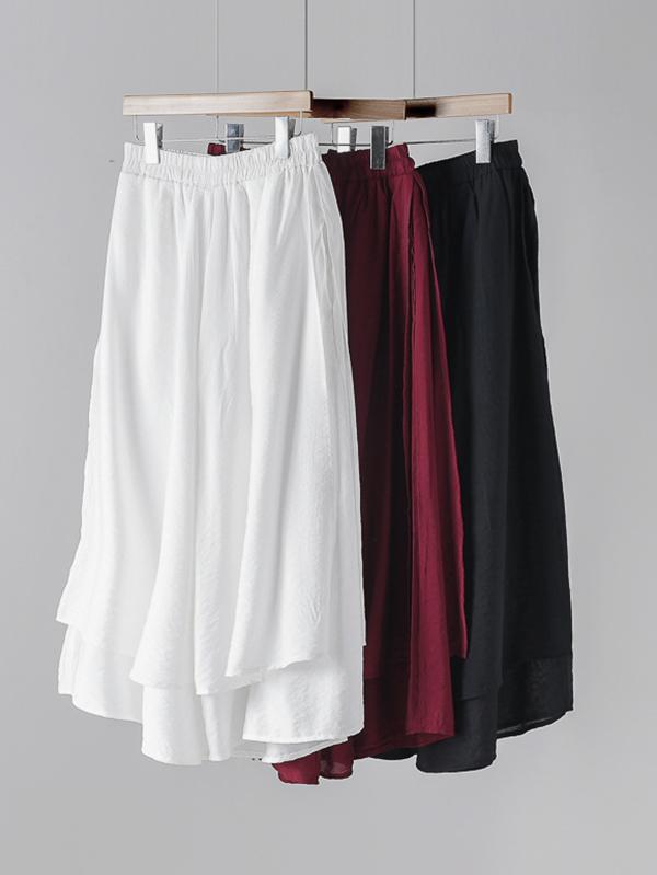 Vintage Solid Wide Leg Culotte