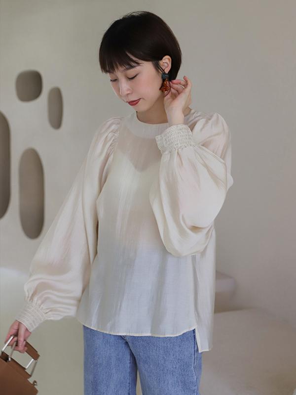 Casual Puff Sleeves Blouses