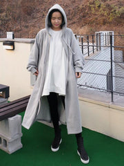 Loose Warm Long Hooded Outwear