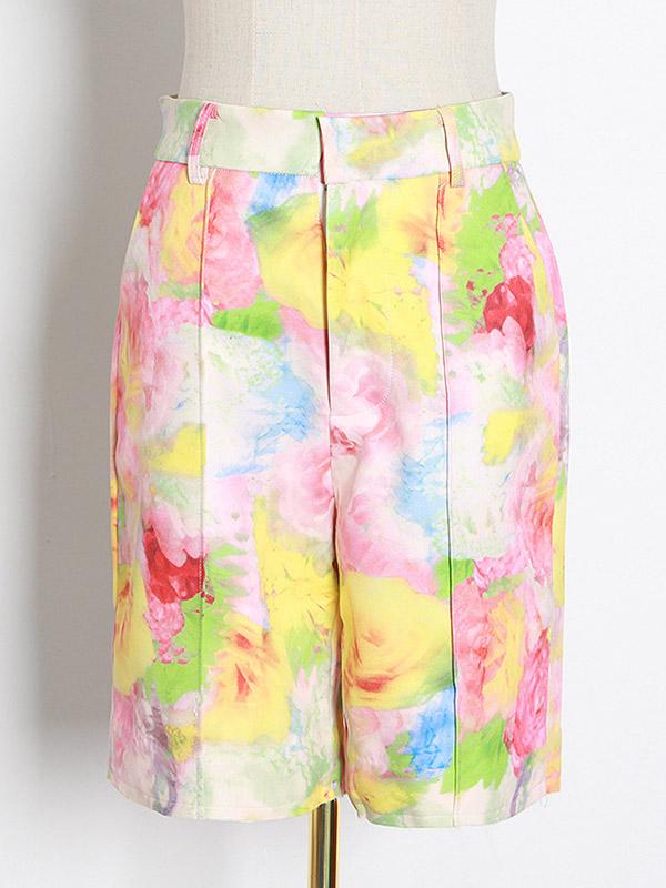 Original Floral Empire Column Shorts