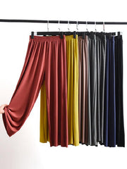 Comfortable Loose Solid Color Casual Wide-Leg Pants