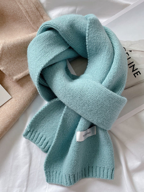 Plain Casual Wool Versatile Scarf