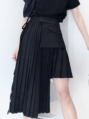 Cropped Designed Pleated Skirt