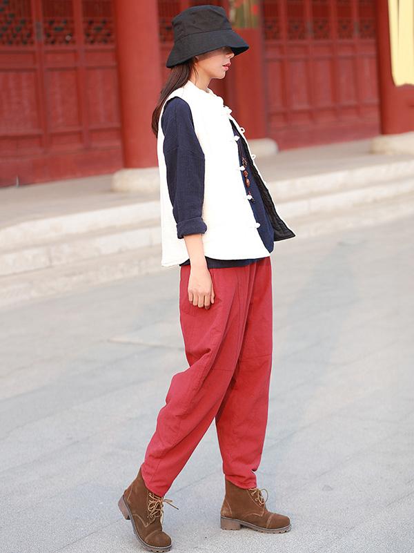 Comfortable Elastic Waist Bloomer Pants