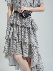 Lapel Simple Original Blouse Midi Dress