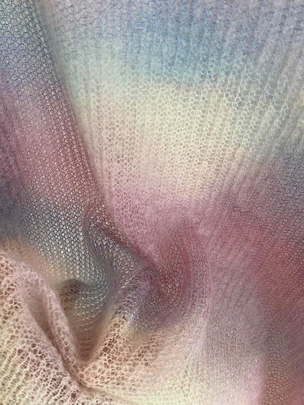 Loose Tie-dyed Mohair Knitting Sweater