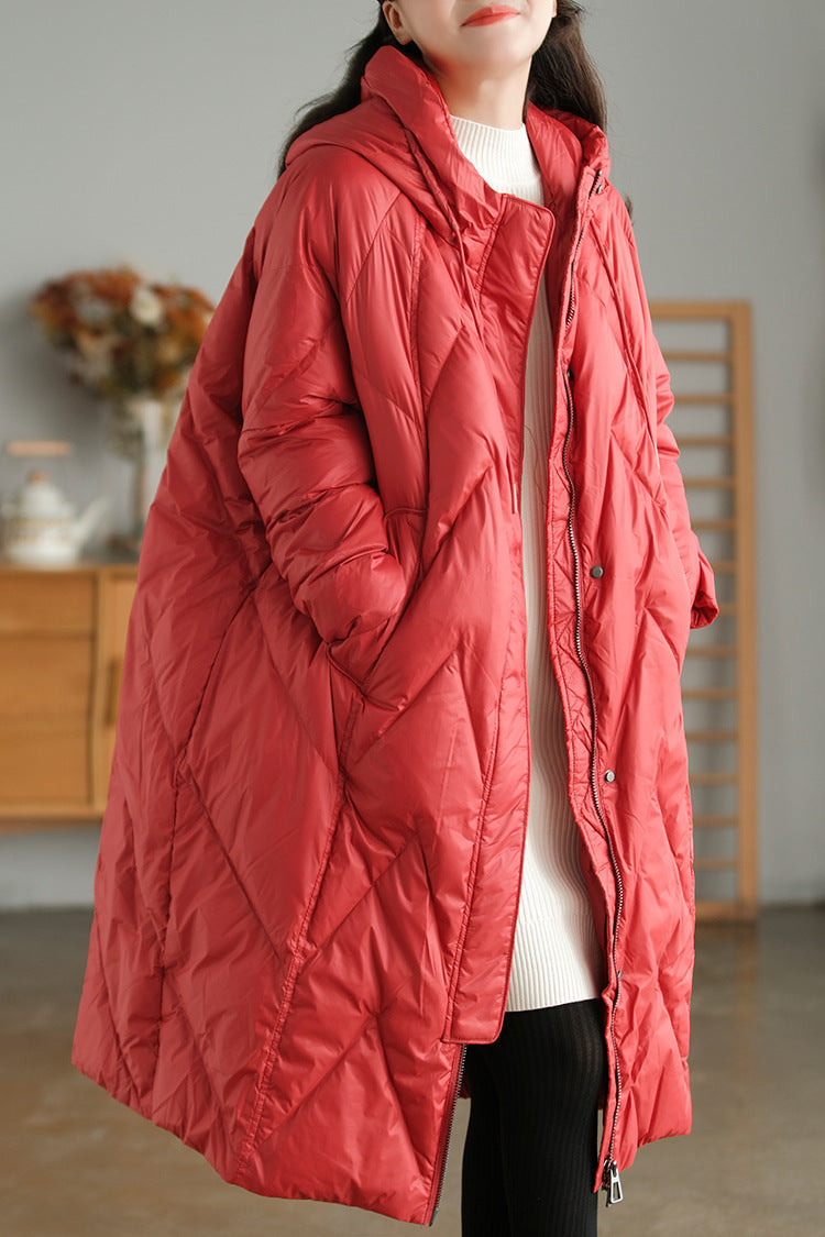 Casual Vintage Hooded Down Coat