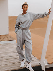 Casual Sweatshirt And Pants Suit