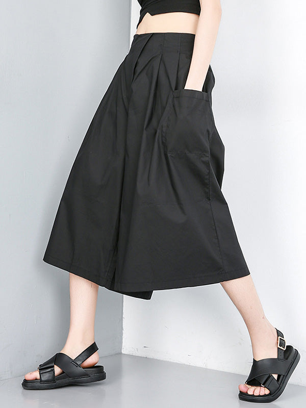 Three Piece Original Solid Vest& T-Shirt&Wide Leg Shorts