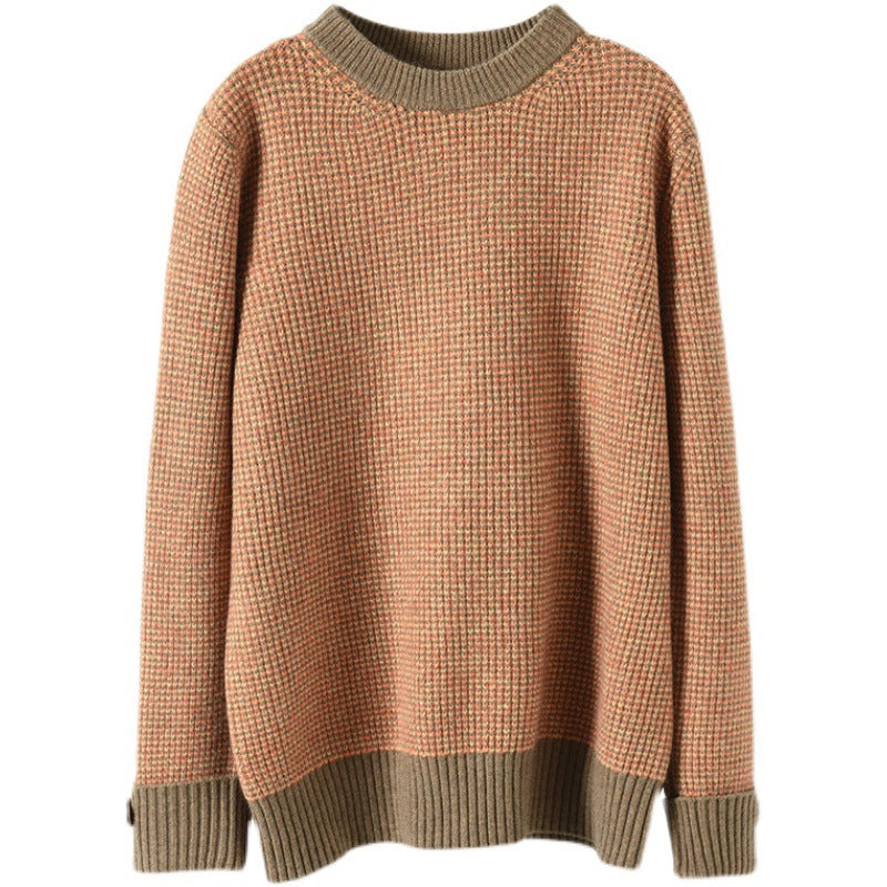 Solid Color Loose Pullover Sweater