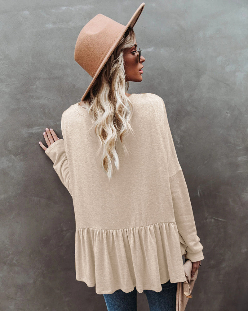 Casual Long Sleeve Knitted Cardigan Top