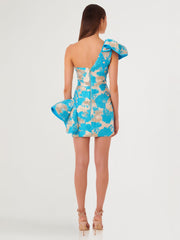 Willa One Shoulder Jacquard Mini Dress