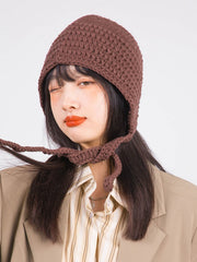 Retro Warm Ear Protection Versatile Knit Hat