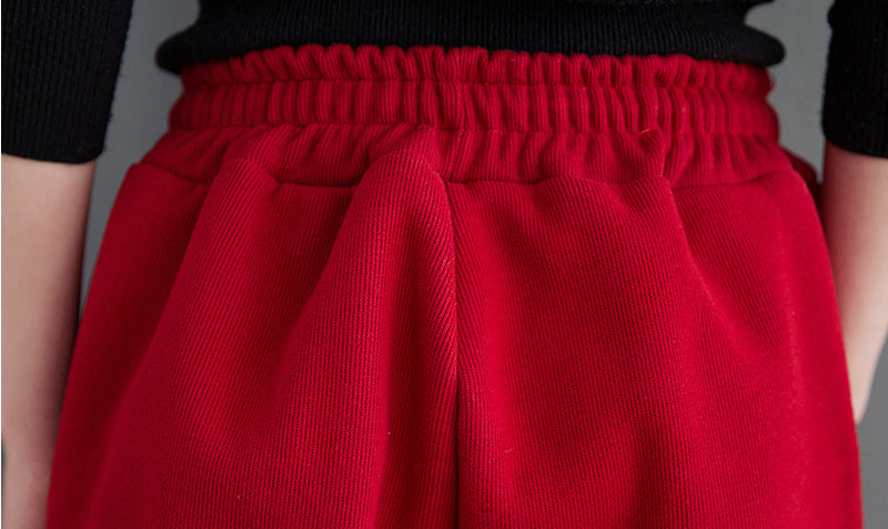 Loose Solid Color Fleece Harem Pants