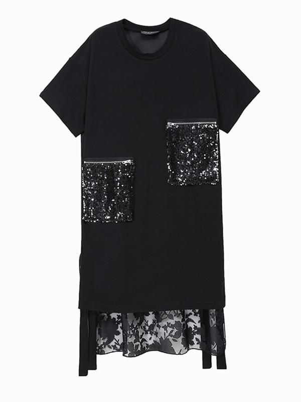 Fashion Sequined With Pocket Dress