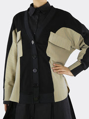 Casual Loose Shirt Patchwork Coat