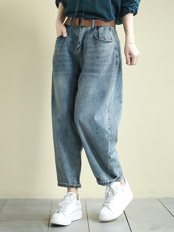 Loose Washable Casual Jean Pants