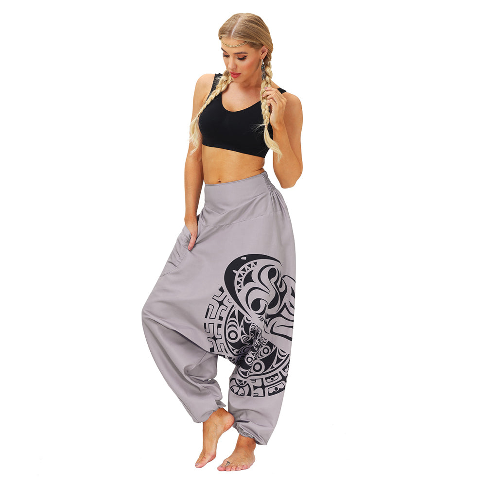 Totem Digital Print Loose Yoga Pants