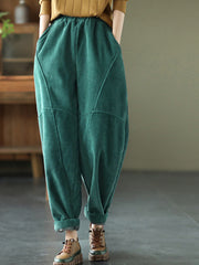 Solid Color Loose And Warm Casual Pants