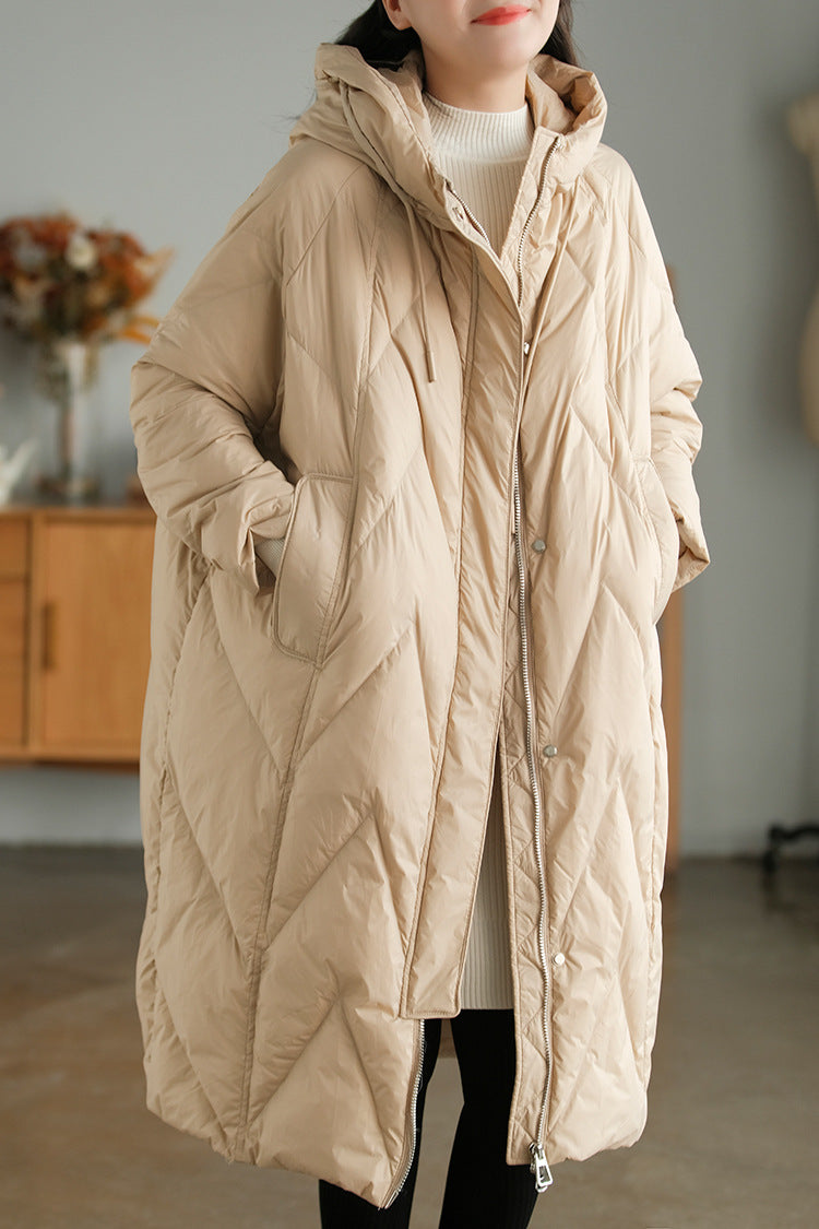 Casual Vintage Hooded Down Coat